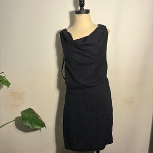 Free People Black Sleeveless Partially Open Back Mini Dress